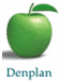 The Denplan logo - a green apple above the word Denplan in green