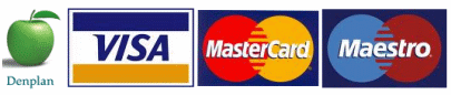 Denplan, Debit Cards and Credit Cards logos